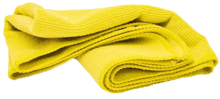 Ścierka z mikrofibry 30 × 30 cm, żółta, 220 g/m² – zdjęcie 2