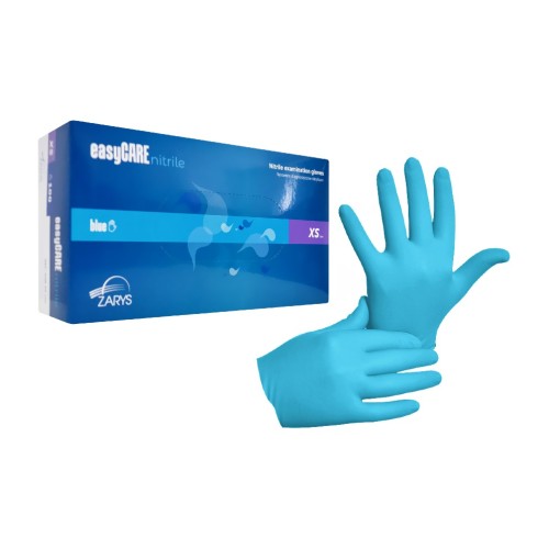 Zarys EasyCare – rękawice nitrylowe bezpudrowe XS niebieskie – 100 szt.