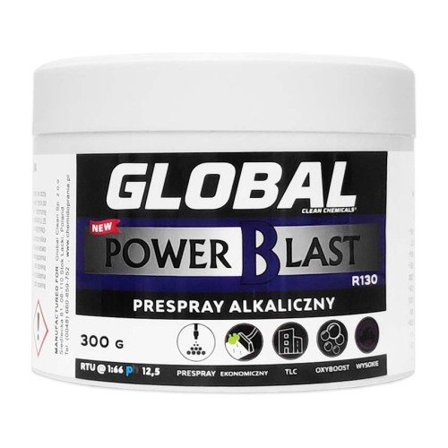 Global Power Blast R130 – prespray w proszku do prania dywanów i tapicerki – 0,3 kg