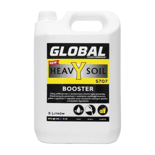 Global Heavy Soil S707 – booster do presprayu i odplamiacz do dywanów i tapicerki – 5 l
