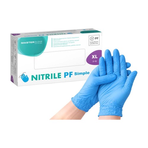 Master Glove – Rękawice nitrylowe 100 szt. – niebieskie XL