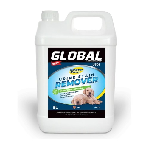 Global Urine Stain Remover U301 – odplamiacz na plamy z moczu – 5 l