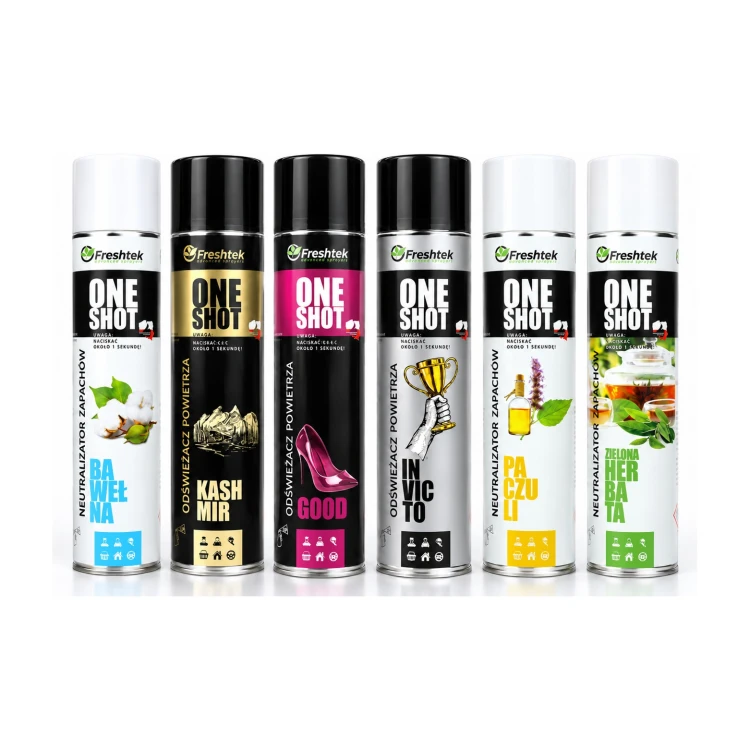 Freshtek ONE SHOT 6 Mix – odświeżacze powietrza, zestaw – 6 × 600 ml
