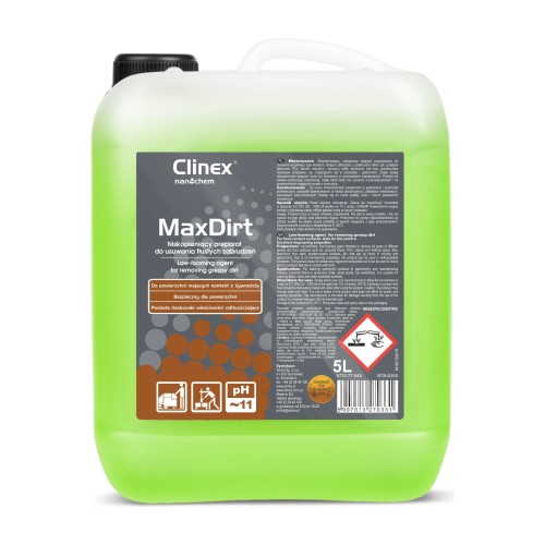Clinex MaxDirt – koncentrat do usuwania tłustych zabrudzeń – 5 l