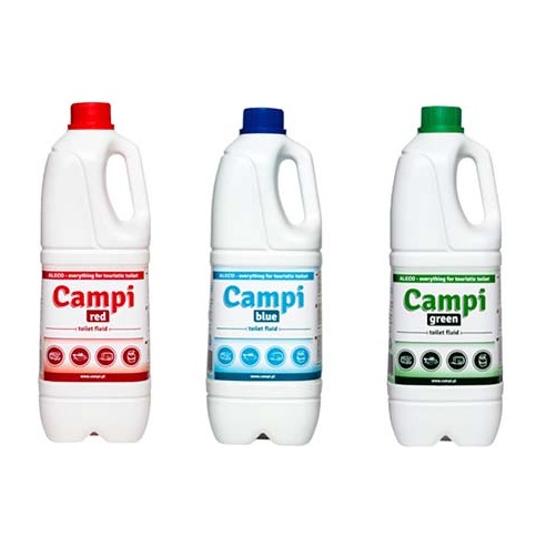 Campi Blue + Red + Green – zestaw płynów do toalet turystycznych – 1 zestaw