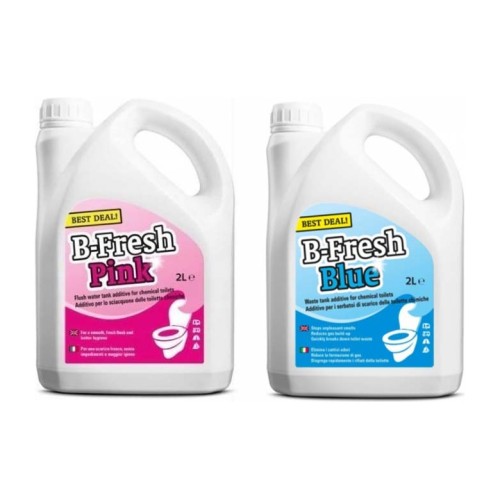 B-Fresh Pink + Blue – zestaw płynów do toalety turystycznej – 2 × 2 l