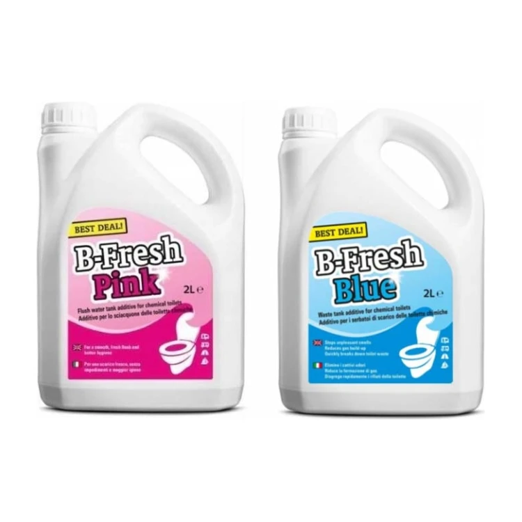 B-Fresh Pink + Blue – zestaw płynów do toalety turystycznej – 2 × 2 l