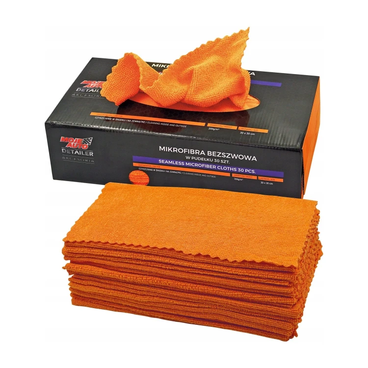 Moje Auto Detailer mikrofibra bezszwowa 30 × 30 cm 200 g/m², pudełko 30 szt.