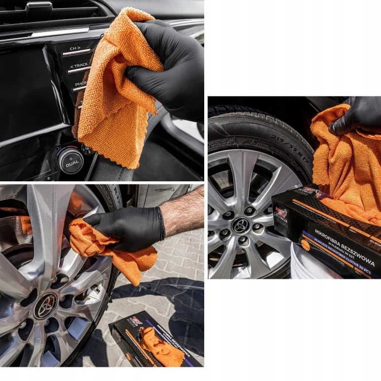 Moje Auto Detailer mikrofibra bezszwowa 30 × 30 cm 200 g/m², pudełko 30 szt. – zdjęcie 2