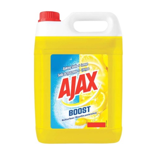 Ajax Boost Cytryna i soda oczyszczona – uniwersalny płyn do mycia podłóg – 5 l