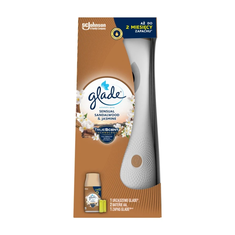 Glade Automatic Spray Sandalwood & Jasmine – automatyczny odświeżacz z wkładem – 1 zestaw