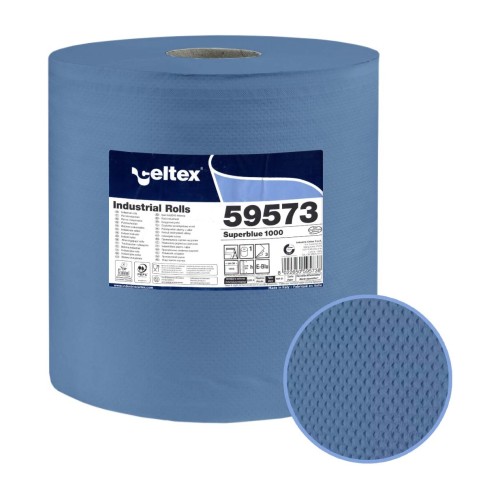 Czyściwo przemysłowe Celtex Superblue 1000 C59573, 3 warstwy, niebieskie, 1 rolka