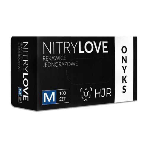 HJR Nitrylove ONYKS rękawice nitrylowe czarne M 100 szt.