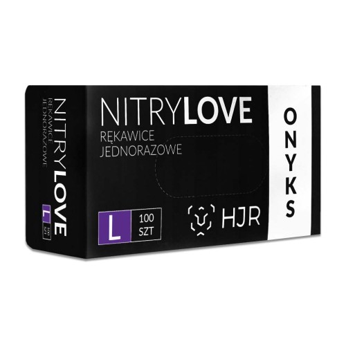 HJR Nitrylove ONYKS rękawice nitrylowe czarne L 100 szt.