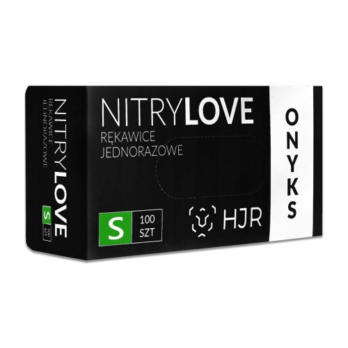 HJR Nitrylove ONYKS rękawice nitrylowe czarne S 100 szt.