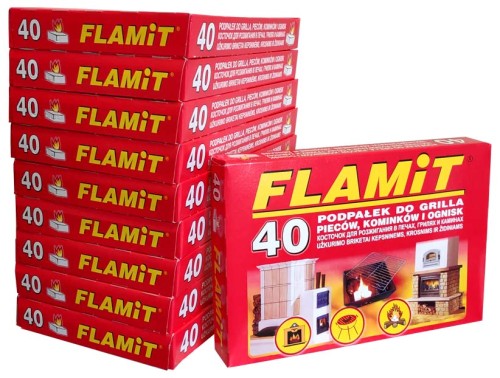 FLAMiT biała podpałka do grilla w kostce – zestaw 10 × 40 kostek – zdjęcie 2