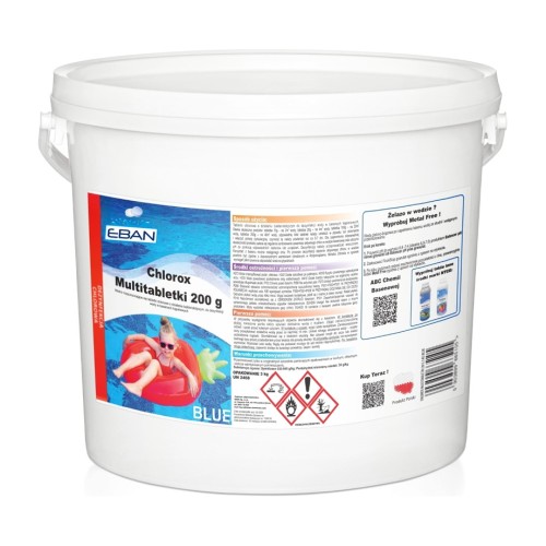 NTCE Chlorox Multitabletki 200 g BLUE – tabletki chlorowe do basenu – 3 kg