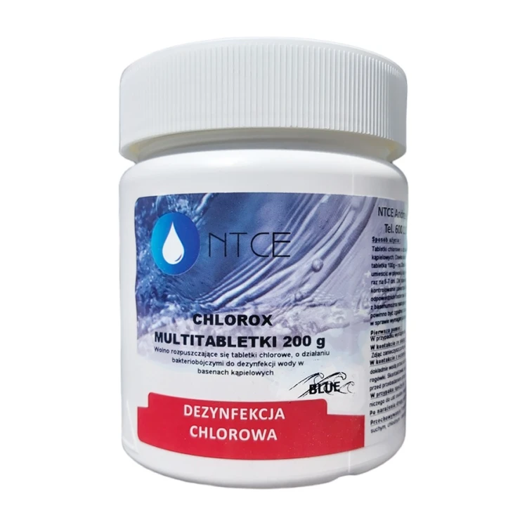 NTCE Chlorox Multitabletki 200 g BLUE – tabletki chlorowe do basenu – 0,4 kg
