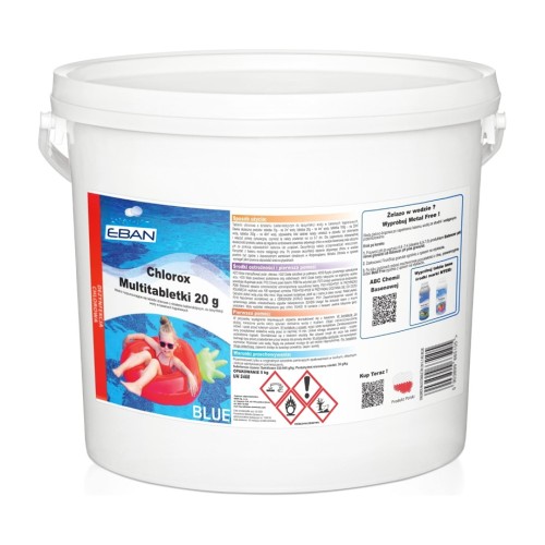 NTCE Chlorox Multitabletki 20 g BLUE – tabletki chlorowe do basenu – 5 kg