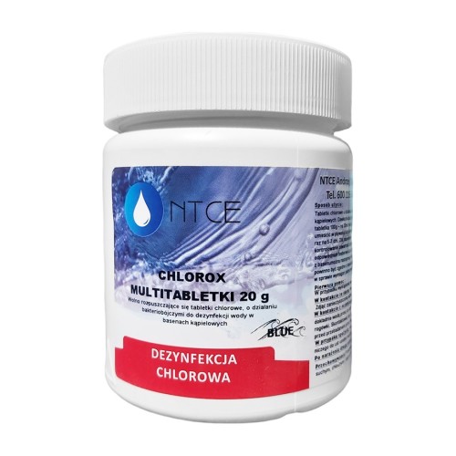 NTCE Chlorox Multitabletki 20 g BLUE – tabletki chlorowe do basenu – 0,5 kg