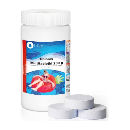 NTCE Chlorox Multitabletki 200 g – tabletki chlorowe do basenu – 1 kg