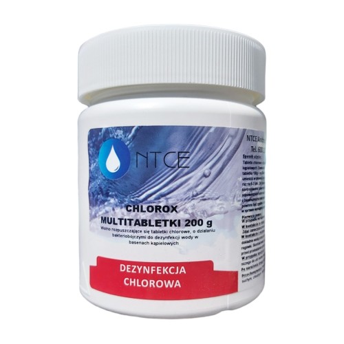 NTCE Chlorox Multitabletki 200 g – tabletki chlorowe do basenu – 0,4 kg