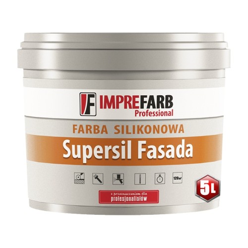 Farba silikonowa biała ImpreFarb Supersil Fasada – 5 l