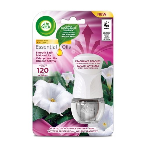 Air Wick Księżycowa Lilia Otulona Satyną – elektryczny odświeżacz z wkładem – 19 ml