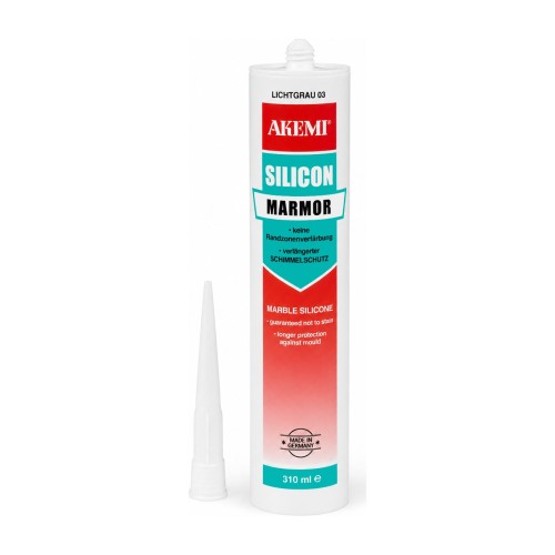 AKEMI Marmorsilicon – silikon do kamienia jasny szary 03 – 310 ml