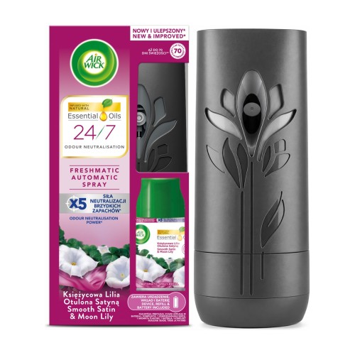 Air Wick Freshmatic Księżycowa lilia – zestaw odświeżacz szary i wkład 250 ml
