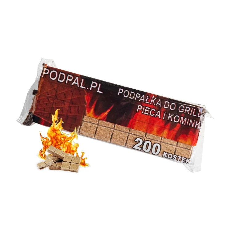 PODPAL.PL – podpałka do grilla i kominka – 200 kostek