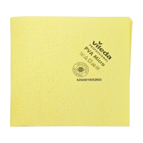 Vileda Professional PVA Micro ścierka z mikrofibry do szyb 38 × 35 cm żółta