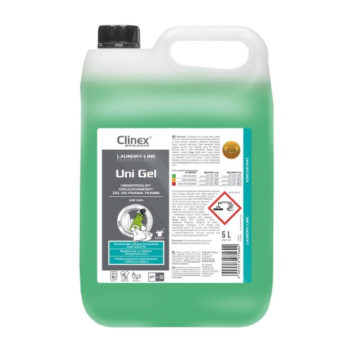Clinex LAUNDRY-LINE Uni-Gel – żel do prania tkanin białych i kolorowych – 5 l