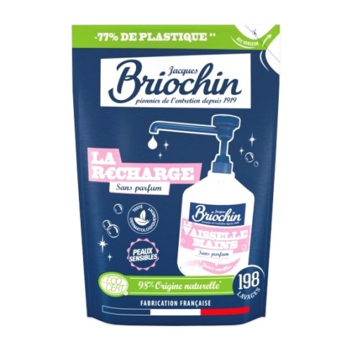 Jacques Briochin Mydło marsylskie – żel do mycia naczyń i rąk, zapas – 0,45 l