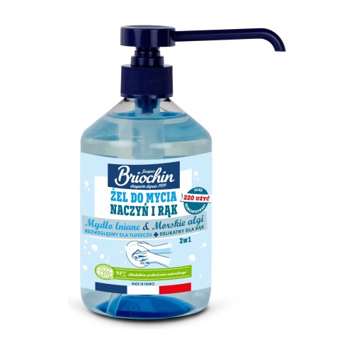 Briochin płyn do mycia naczyń i rąk, żel z mydłem lnianym 500 ml