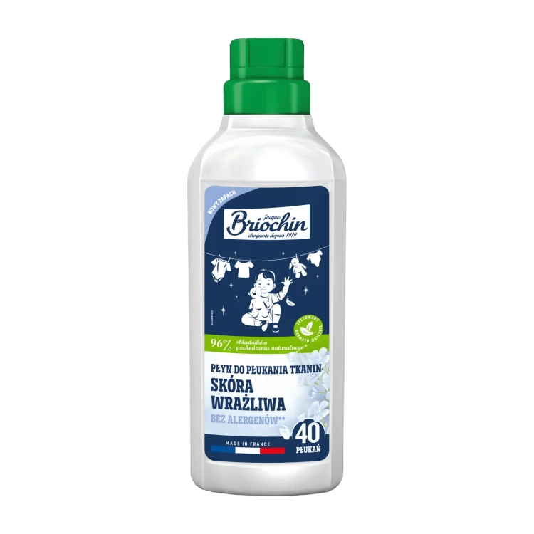 Płyn do płukania tkanin Jacques Briochin, skóra wrażliwa, bez alergenów – 750 ml