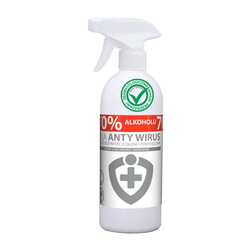 Kala AntyWirus bezzapachowy – płyn do dezynfekcji rąk i powierzchni, atomizer – 500 ml