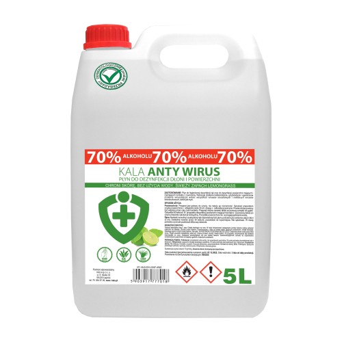 Kala AntyWirus Lemongrass – płyn do dezynfekcji powierzchni i rąk – 5 l