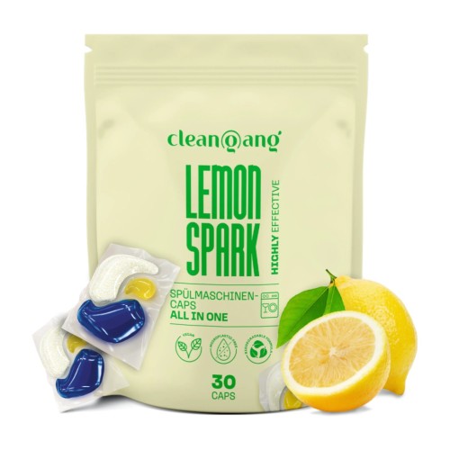 Kapsułki do zmywarki cleangang Lemon Spark All in One – 30 szt.