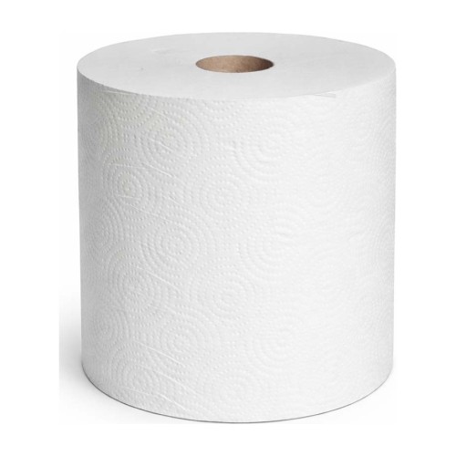 Ręcznik papierowy w rolce biały 2-warstwowy 100% celuloza 200 m, 1 rolka