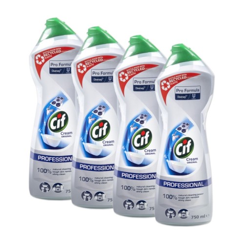 Cif Professional Cream Original – mleczko do czyszczenia – 4 × 750 ml