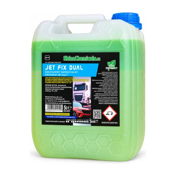 ShineChemicals Jet Fix Dual – dwufazowy koncentrat do mycia pojazdów – 5 l