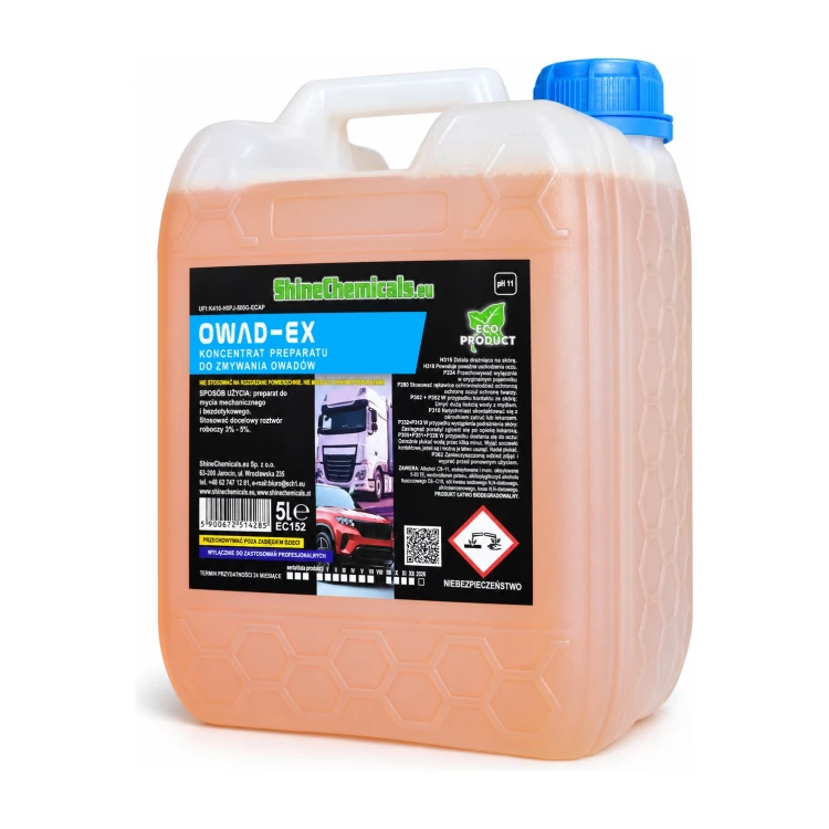 ShineChemicals Owad-Ex – koncentrat do usuwania owadów z samochodu – 5 l