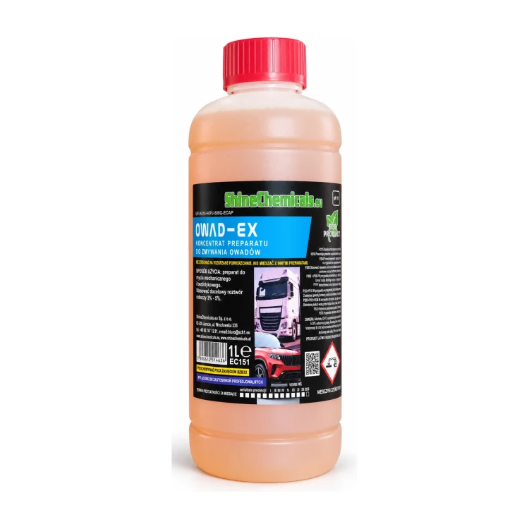ShineChemicals Owad-Ex – koncentrat do usuwania owadów z samochodu – 1 l