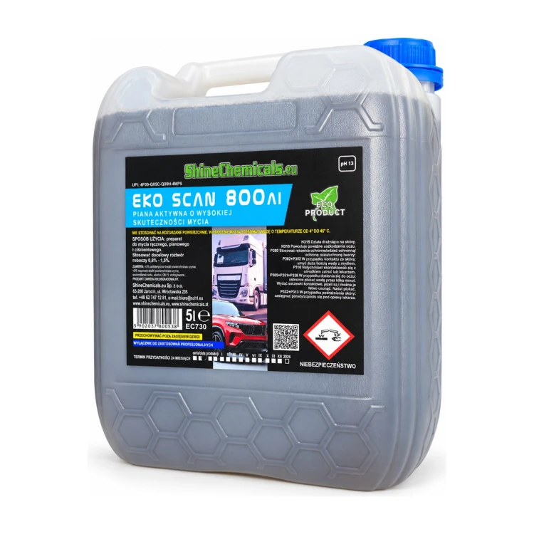 ShineChemicals Eko Scan 800 Ai – aktywna piana do mycia samochodu – 5 l
