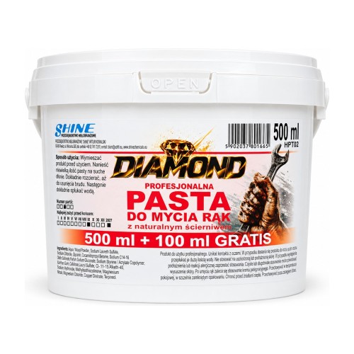 ShineChemicals Diamond – pasta do mycia rąk z naturalnym ścierniwem – 600 ml
