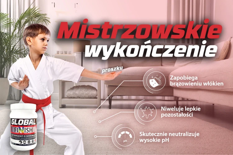 Global Finish B110 – proszek do płukania dywanów i tapicerki – 1 kg – zdjęcie 2