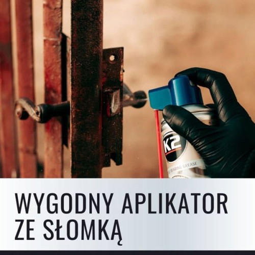 K2 ŁT-43 smar litowy do łożysk w sprayu 400 ml – zdjęcie 2