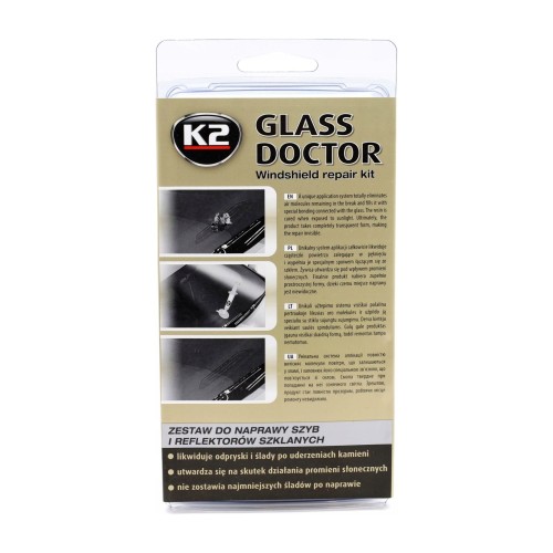 K2 Glass Doctor – zestaw do naprawy szyb – 1 zestaw