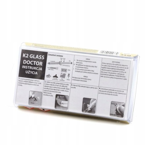 K2 Glass Doctor – zestaw do naprawy szyb – 1 zestaw – zdjęcie 2